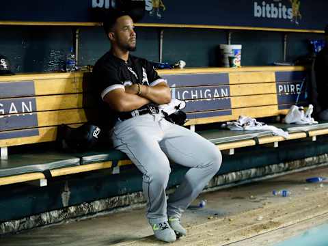 DETROIT, MI – MAY 25: Jose Abreu #79 of the Chicago White Sox sits in the dugout following a 5-4 loss to the Detroit Tigers at Comerica Park on May 25, 2018 in Detroit, Michigan. (Photo by Duane Burleson/Getty Images)