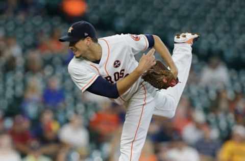 HOUSTON, TX – SEPTEMBER 02: Charlie Morton #50 of the Houston Astros pitches in the first inning against the New York Mets in game one of a double-header at Minute Maid Park on September 2, 2017 in Houston, Texas. (Photo by Bob Levey/Getty Images)