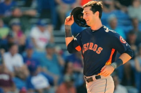 PORT ST. LUCIE, FL – MARCH 06: Kyle Tucker #79 of the Houston Astros reacts after hitting a home run against the New York Mets during the seventh inning of a spring training game at First Data Field on March 6, 2018 in Port St. Lucie, Florida. The Mets defeated the Astros 9-5. (Photo by Rich Schultz/Getty Images)