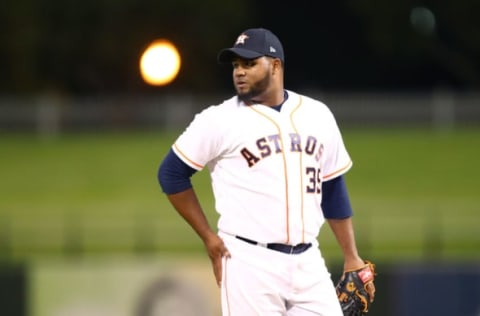 Nov 5, 2016; Surprise, AZ, USA; West pitcher Francis Martes of the Houston Astros during the Arizona Fall League Fall Stars game at Surprise Stadium. Mandatory Credit: Mark J. Rebilas-USA TODAY Sports