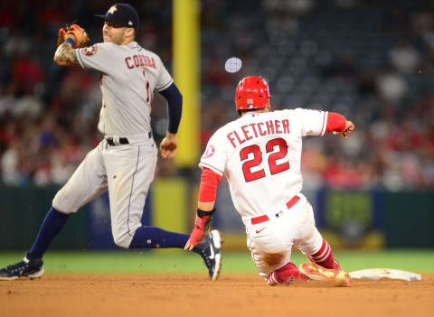 David Fletcher, LA Angels. Mandatory Credit: Gary A. Vasquez-USA TODAY Sports