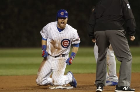 Oct 15, 2016; Chicago, IL, USA; Chicago Cubs left fielder 