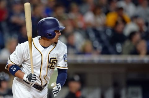 Jun 14, 2016; San Diego, CA, USA; San Diego Padres center fielder 