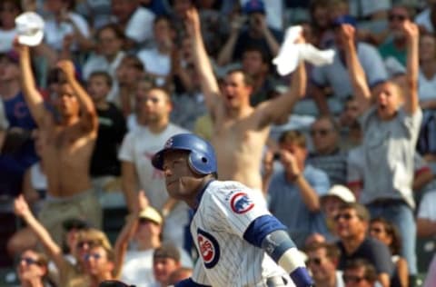 Sammy Sosa, Chicago Cubs (Photo credit should read JEFF HAYNES/AFP via Getty Images)