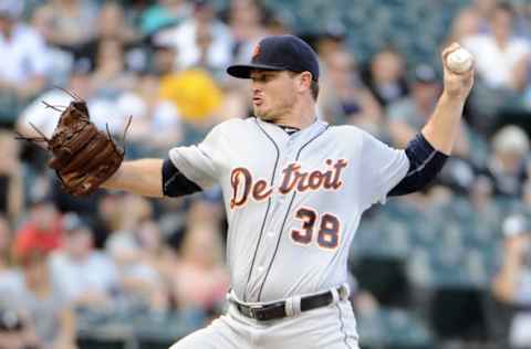 CHICAGO, IL – SEPTEMBER 05: Justin Wilson #38 of the Detroit Tigers pitches against the Chicago White Sox during the ninth inning on September 5, 2016 at U. S. Cellular Field in Chicago, Illinois. (Photo by David Banks/Getty Images)