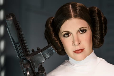 BERLIN, GERMANY – MAY 08: A wax figure of the actress Carrie Fisher as the Star Wars character Leia Organa is displayed on the occasion of Madame Tussauds Berlin Presents New Star Wars Wax Figures at Madame Tussauds on May 8, 2015 in Berlin, Germany. (Photo by Clemens Bilan/Getty Images)