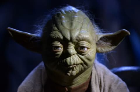 LONDON, ENGLAND – MAY 12: A wax figure of Star Wars character Yoda on display at ‘Star Wars At Madame Tussauds’ on May 12, 2015 in London, England. (Photo by Stuart C. Wilson/Getty Images)