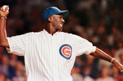 Michael Jordan, Chicago Cubs (Photo credit should read DANIEL LIPPITT/AFP via Getty Images)