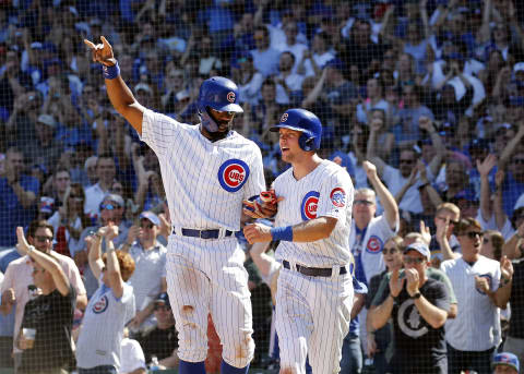 Heyward and Hoerner, Chicago Cubs (Photo by Nuccio DiNuzzo/Getty Images)