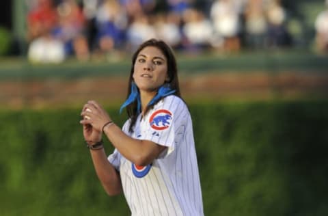 Hope Solo, Chicago Cubs  (Photo by David Banks/Getty Images)