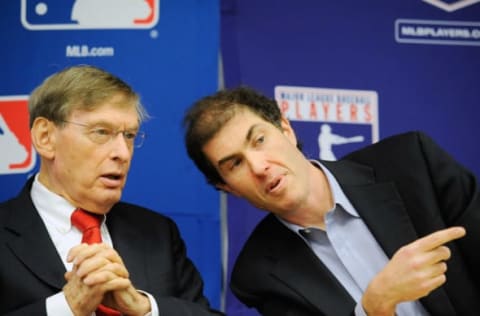 Michael Weiner(right), MLBPA (Photo by Patrick McDermott/Getty Images)