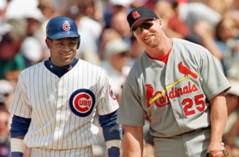 Sammy Sosa / Mark McGwire / Chicago Cubs  (JOHN ZICH/AFP via Getty Images)