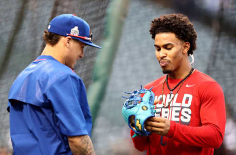 Francisco Lindor and Javier Baez (Photo by Elsa/Getty Images)