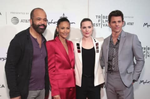 (L-R) Jeffrey Wright, Thandie Newton, Evan Rachel Wood, and James Marsden (Photo by Cindy Ord/Getty Images for Tribeca Film Festival)