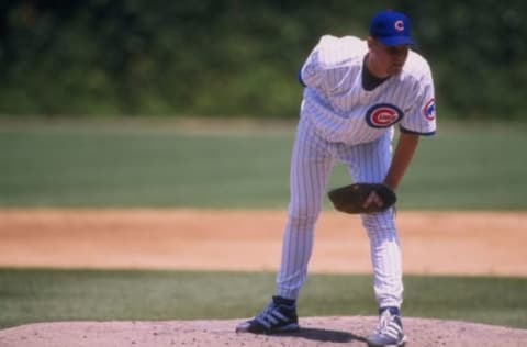 Pitcher Kerry Wood #34 of the Chicago Cubs in action during a game against the Arizona Diamondbacks at Wrigley Field in Chicago, Illinois. The Cubs defeated the Diamondbacks 6-4.