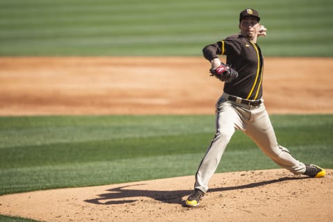 GLENDALE, AZ – MARCH 09: Blake Snell #24 of the San Diego Padres delivers a pitch against the Chicago White Sox at Camelback Ranch on March 9, 2021 in Glendale, Arizona. (Photo by Matt Thomas/San Diego Padres/Getty Images)