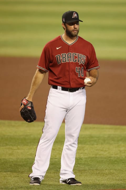 PHOENIX, ARIZONA – JULY 05: Pitcher Madison Bumgarner #40 of the Arizona Diamondbacks participates in summer workouts ahead of the abbreviated MLB season at Chase Field on July 05, 2020 in Phoenix, Arizona. The 2020 season, which has been postponed since March due to the COVID-19 pandemic, is set to start later this month. (Photo by Christian Petersen/Getty Images)