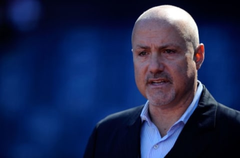 WASHINGTON, DC – OCTOBER 11: General manager Mike Rizzo of the Washington Nationals looks on during batting practice against the St. Louis Cardinals during Game Four of the National League Division Series at Nationals Park on October 11, 2012, in Washington, DC. (Photo by Patrick McDermott/Getty Images)