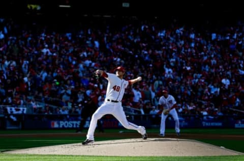 WASHINGTON, DC – OCTOBER 11: Ross Detwiler #48 of the Washington Nationals throws a pitch against the St. Louis Cardinals during Game Four of the National League Division Series at Nationals Park on October 11, 2012 in Washington, DC. (Photo by Rob Carr/Getty Images)