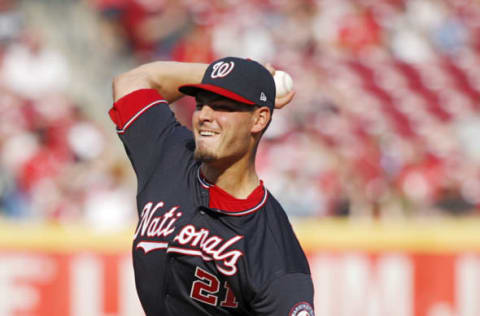 CINCINNATI, OH – JUNE 01: Tanner Rainey #21 of the Washington Nationals pitches in the sixth inning against the Cincinnati Reds at Great American Ball Park on June 1, 2019 in Cincinnati, Ohio. The Nationals won 5-2. (Photo by Joe Robbins/Getty Images)