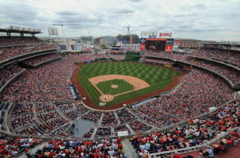 May 29, 2016; Washington, DC, USA; General view of Nationals Park during the game between the Washington Nationals and the St. Louis Cardinals. Mandatory Credit: Brad Mills-USA TODAY Sports