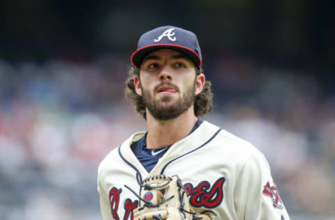 Sep 17, 2016; Atlanta, GA, USA; Atlanta Braves shortstop Dansby Swanson (2) runs to the dugout against the Washington Nationals in the sixth inning at Turner Field. Mandatory Credit: Brett Davis-USA TODAY Sports