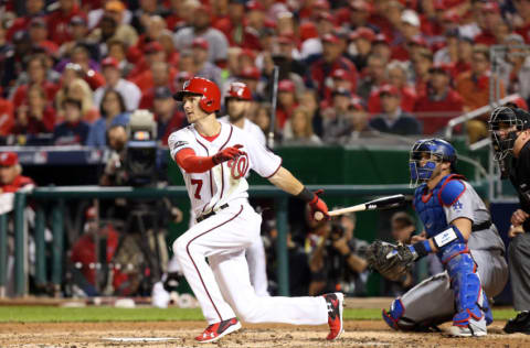 Oct 13, 2016; Washington, DC, USA; Washington Nationals center fielder 