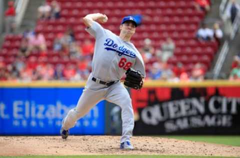 CINCINNATI, OH – SEPTEMBER 12: Ross Stripling #68 of the Los Angeles Dodgers throws a pitch against the Cincinnati Reds at Great American Ball Park on September 12, 2018 in Cincinnati, Ohio. (Photo by Andy Lyons/Getty Images)