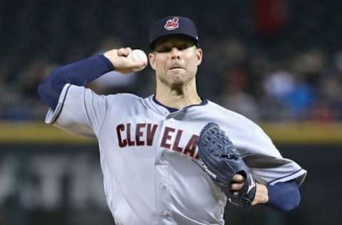 CHICAGO, IL – SEPTEMBER 24: Starting pitcher Corey Kluber #28 of the Cleveland Indians delivers the ball aginst the Chicago White Sox at Guaranteed Rate Field on September 24, 2018 in Chicago, Illinois. (Photo by Jonathan Daniel/Getty Images)