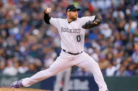 DENVER, CO – OCTOBER 07: Adam Ottavino #0 of the Colorado Rockies pitches in the seventh inning of Game Three of the National League Division Series against the Milwaukee Brewers at Coors Field on October 7, 2018 in Denver, Colorado. (Photo by Justin Edmonds/Getty Images)