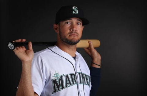 PEORIA, ARIZONA – FEBRUARY 18: Kristopher Negron #45 of the Seattle Mariners poses for a portrait during photo day at Peoria Stadium on February 18, 2019 in Peoria, Arizona. (Photo by Christian Petersen/Getty Images)