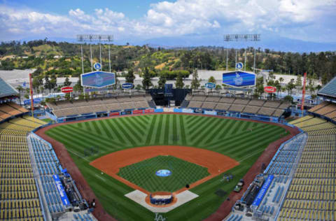 LOS ANGELES, CA – MAY 11: General view of an empty Dodger Stadium before the game between the Los Angeles Dodgers and the Washington Nationals on May 11, 2019, in Los Angeles, California. (Photo by Jayne Kamin-Oncea/Getty Images)