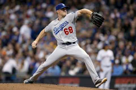 MILWAUKEE, WISCONSIN – APRIL 19: Ross Stripling #68 of the Los Angeles Dodgers pitches in the first inning against the Milwaukee Brewers at Miller Park on April 19, 2019 in Milwaukee, Wisconsin. (Photo by Dylan Buell/Getty Images)