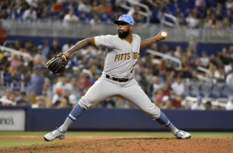 MIAMI, FL – JUNE 16: Felipe Vazquez #73 of the Pittsburgh Pirates delivers a pitch during the ninth inning against the Miami Marlins at Marlins Park on June 16, 2019 in Miami, Florida. (Photo by Eric Espada/Getty Images)