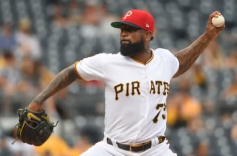 PITTSBURGH, PA – JULY 07: Felipe Vazquez #73 of the Pittsburgh Pirates delivers a pitch in the ninth inning during the game against the Milwaukee Brewers at PNC Park on July 7, 2019 in Pittsburgh, Pennsylvania. (Photo by Justin Berl/Getty Images)