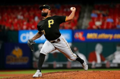 ST LOUIS, MO – JULY 16: Felipe Vazquez #73 of the Pittsburgh Pirates delivers a pitch against the St. Louis Cardinals in the ninth inning at Busch Stadium on July 16, 2019 in St Louis, Missouri. (Photo by Dilip Vishwanat/Getty Images)