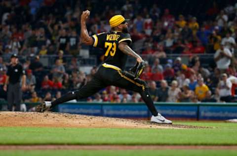 PITTSBURGH, PA – JULY 20: Felipe Vazquez #73 of the Pittsburgh Pirates pitches in the ninth inning against the Philadelphia Phillies at PNC Park on July 20, 2019 in Pittsburgh, Pennsylvania. (Photo by Justin K. Aller/Getty Images)