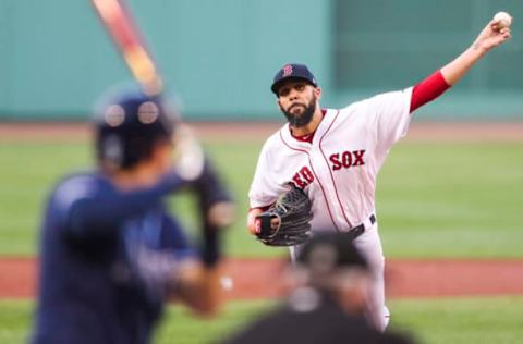 BOSTON, MA – JULY 30: David Price #10 of the Boston Red Sox pitches in the first inning of a game against the Tampa Bay Rays at Fenway Park on July 30, 2019 in Boston, Massachusetts. (Photo by Adam Glanzman/Getty Images)