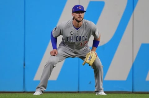 CLEVELAND, OHIO – JULY 09: Kris Bryant #17 of the Chicago Cubs participates in the 2019 MLB All-Star Game at Progressive Field on July 09, 2019 in Cleveland, Ohio. (Photo by Jason Miller/Getty Images)