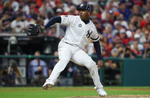 CLEVELAND, OHIO – JULY 09: Aroldis Chapman #54 of the New York Yankees during the 2019 MLB All-Star Game at Progressive Field on July 09, 2019 in Cleveland, Ohio. (Photo by Gregory Shamus/Getty Images)