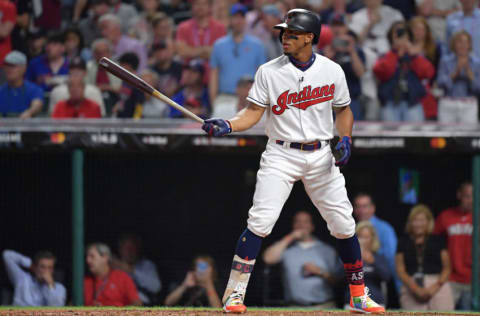 CLEVELAND, OHIO - JULY 09: Francisco Lindor #12 of the Cleveland Indians participates in the 2019 MLB All-Star Game at Progressive Field on July 09, 2019 in Cleveland, Ohio. (Photo by Jason Miller/Getty Images)