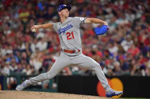 CLEVELAND, OHIO – JULY 09: Walker Buehler #21 of the Los Angeles Dodgers during the 2019 MLB All-Star Game at Progressive Field on July 09, 2019 in Cleveland, Ohio. (Photo by Jason Miller/Getty Images)