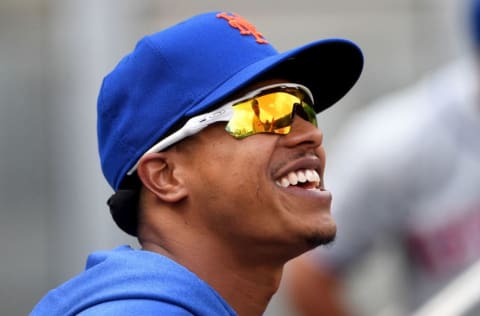 PITTSBURGH, PA - AUGUST 04: Marcus Stroman #7 of the New York Mets looks on from the dugout during the game against the Pittsburgh Pirates at PNC Park on August 4, 2019 in Pittsburgh, Pennsylvania. (Photo by Justin Berl/Getty Images)