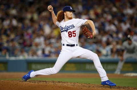 Dustin May, Los Angeles Dodgers (Photo by Rob Leiter/MLB Photos via Getty Images)