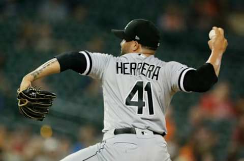 DETROIT, MI – SEPTEMBER 20: Kelvin Herrera #41 of the Chicago White Sox pitches against the Detroit Tigers during the seventh inning at Comerica Park on September 20, 2019 in Detroit, Michigan. (Photo by Duane Burleson/Getty Images)