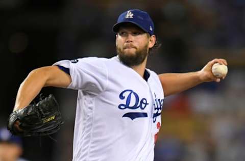 LOS ANGELES, CA – SEPTEMBER 20: Clayton Kershaw #22 of the Los Angeles Dodgers pitches in the first inning giving up back to back home runs to the Colorado Rockies at Dodger Stadium on September 20, 2019 in Los Angeles, California. (Photo by John McCoy/Getty Images)