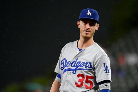 BALTIMORE, MD – SEPTEMBER 12: Cody Bellinger #35 of the Los Angeles Dodgers looks during the game against the Baltimore Orioles at Oriole Park at Camden Yards on September 12, 2019 in Baltimore, Maryland. (Photo by Will Newton/Getty Images)