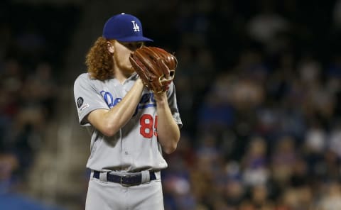 Dustin May of the Los Angeles Dodgers (Photo by Jim McIsaac/Getty Images).