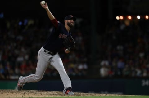 ARLINGTON, TEXAS – SEPTEMBER 25: Rick Porcello #22 of the Boston Red Sox at Globe Life Park in Arlington on September 25, 2019 in Arlington, Texas. (Photo by Ronald Martinez/Getty Images)