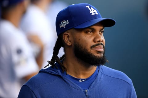 LOS ANGELES, CALIFORNIA – OCTOBER 03: Kenley Jansen #74 of the Los Angeles Dodgers. (Photo by Harry How/Getty Images)